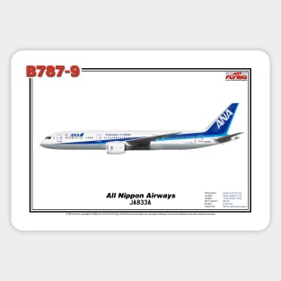 Boeing B787-9 - All Nippon Airways (Art Print) Sticker